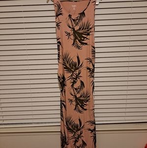 Palm Tree Print Maternity Maxi Dress
